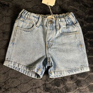 H&M Adorables Classic Unisex Denim Shorts Adjustable Waist 12 months NWT